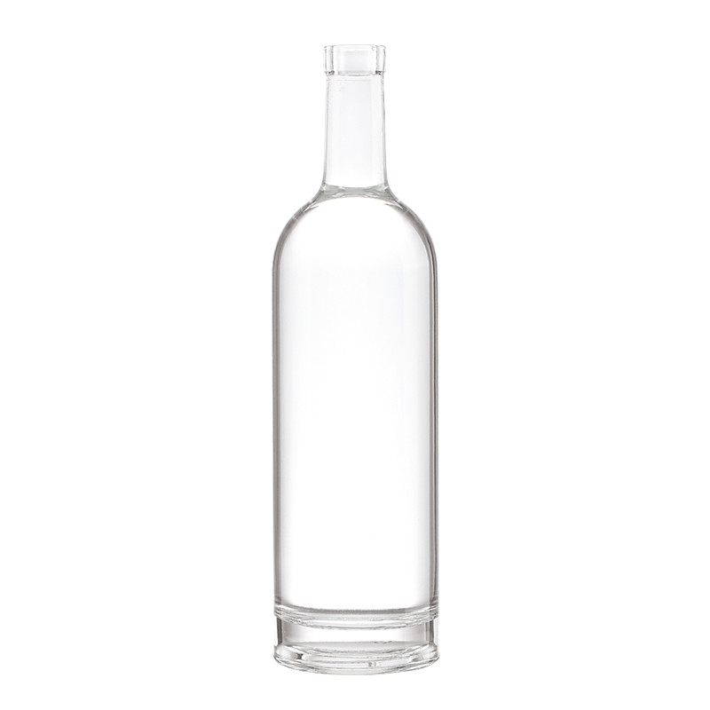 Estampado en caliente Botella de vidrio de 2 litros para la forma personalizada Zumo Bebidas espirituosas Alcohol Vodka Gin Vino azul