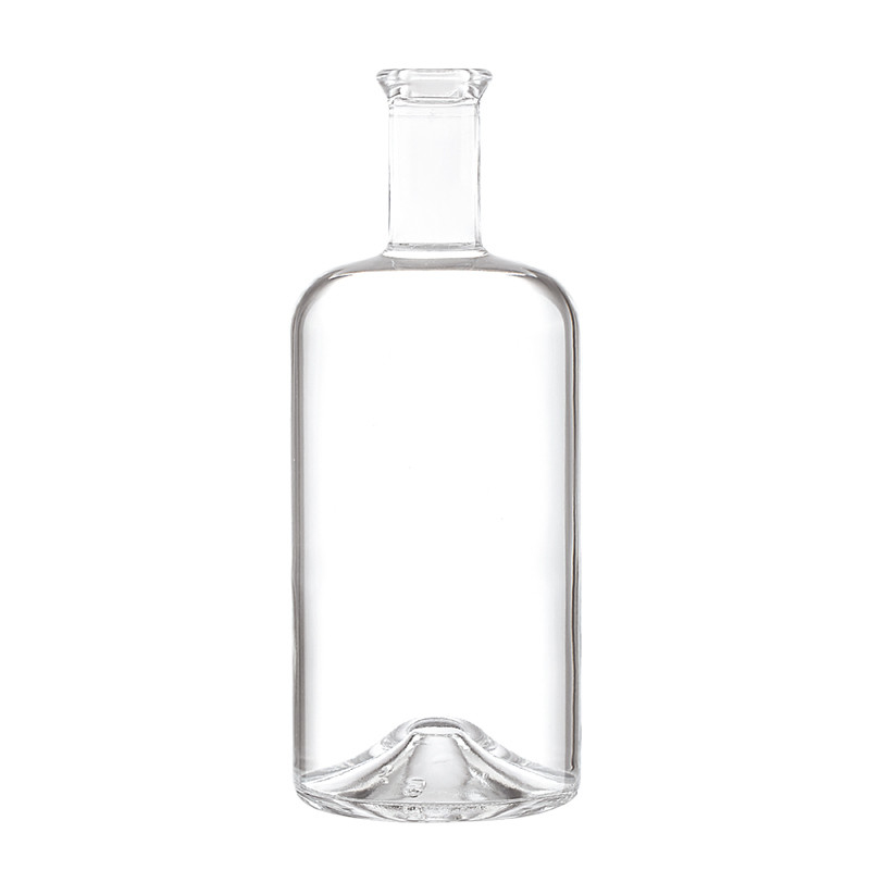 Botella de vidrio de cristal blanco de 750 ml para whisky tequila champán ron vodka