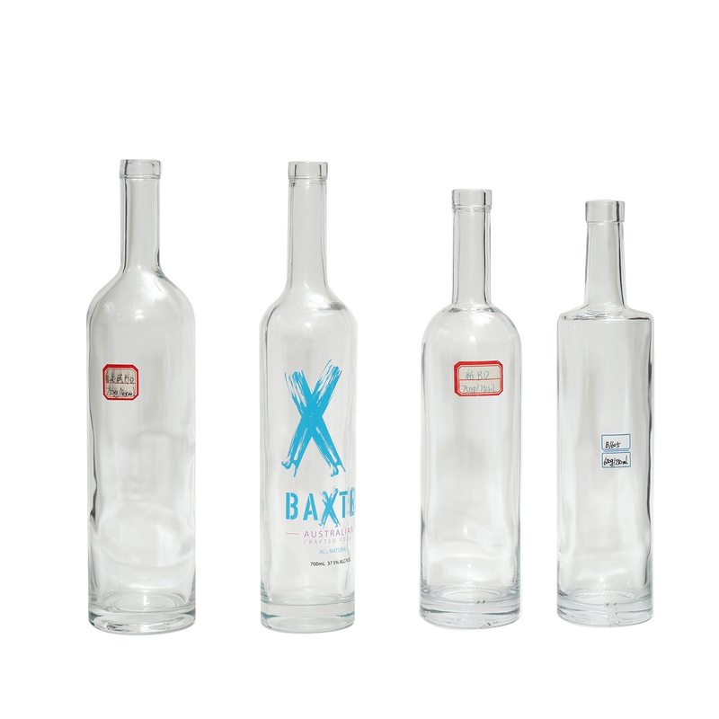 500 ml de botella vacía de alcohol de vodka licor azul spray para solución de embalaje de bebidas