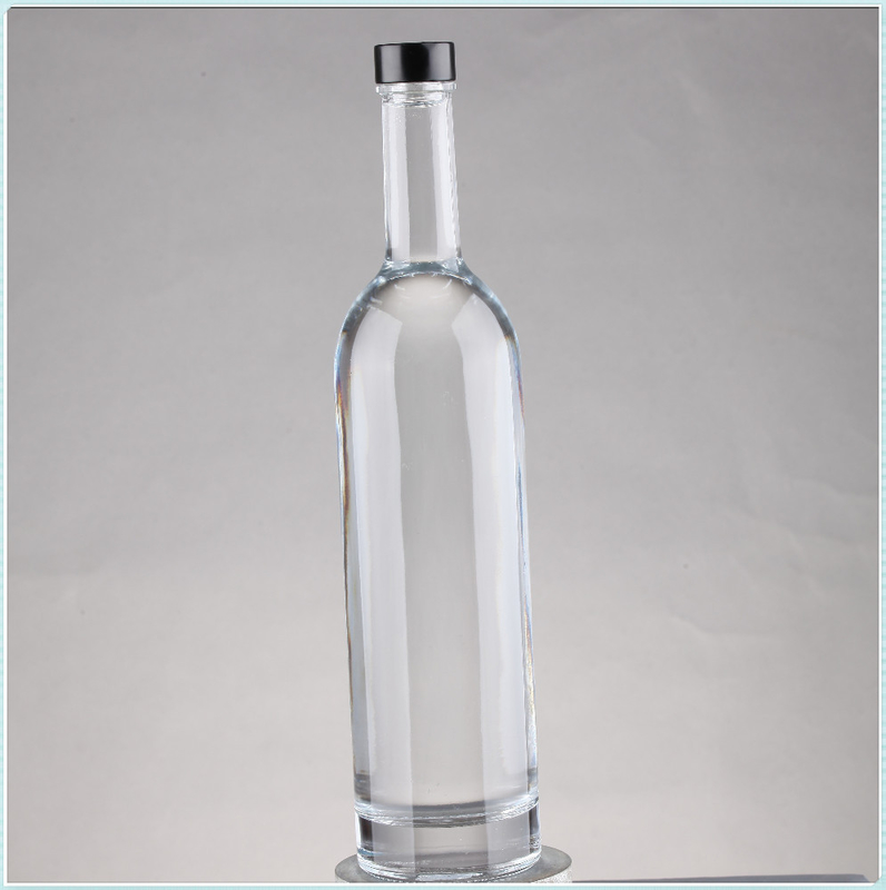 Botellas de licor de vidrio de sílex con corcho de 75cl de capacidad de 750ml