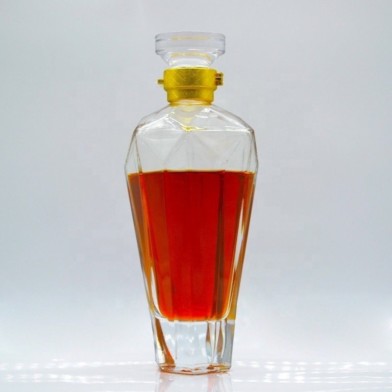 Botella de licor vacía personalizada 1L Botella de vidrio de vodka con diseño único Envío expreso