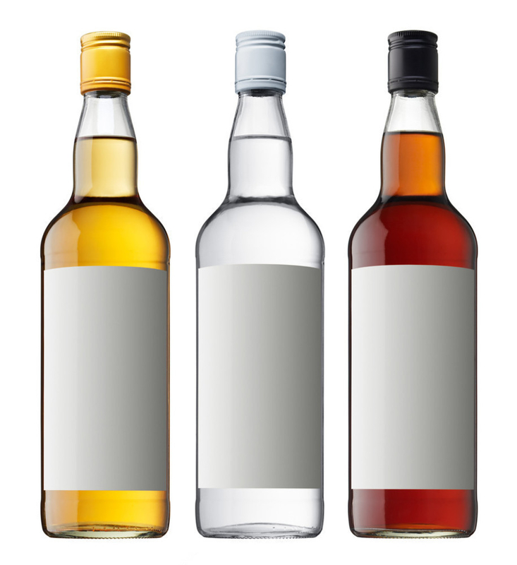 Impresión en pantalla Tipo de sellado de tapa de vidrio Botellas de vodka para licores de OEM