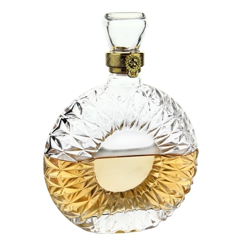 500 ml 700 ml 750 ml de vino de licor vacío botella de vidrio con corcho de vidrio para vodka