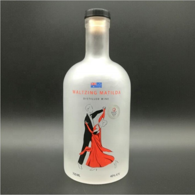 Botellas de vidrio personalizadas de Super Flint 375ml 750ml 1000ml para salsa de licor de brandy