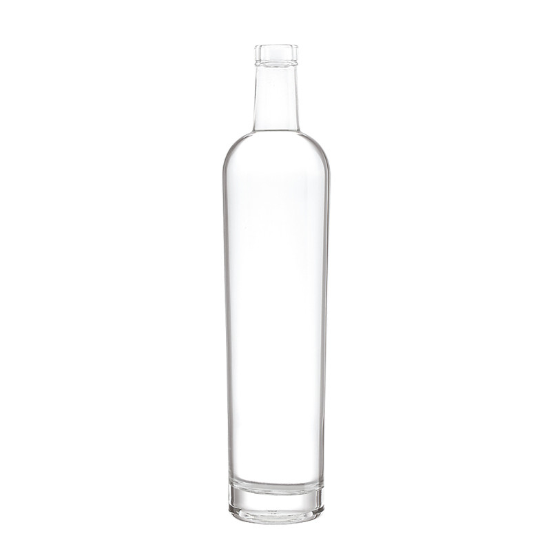 Botella de vidrio de whisky licor de vino en material súper sílex con color blanco claro 375ml
