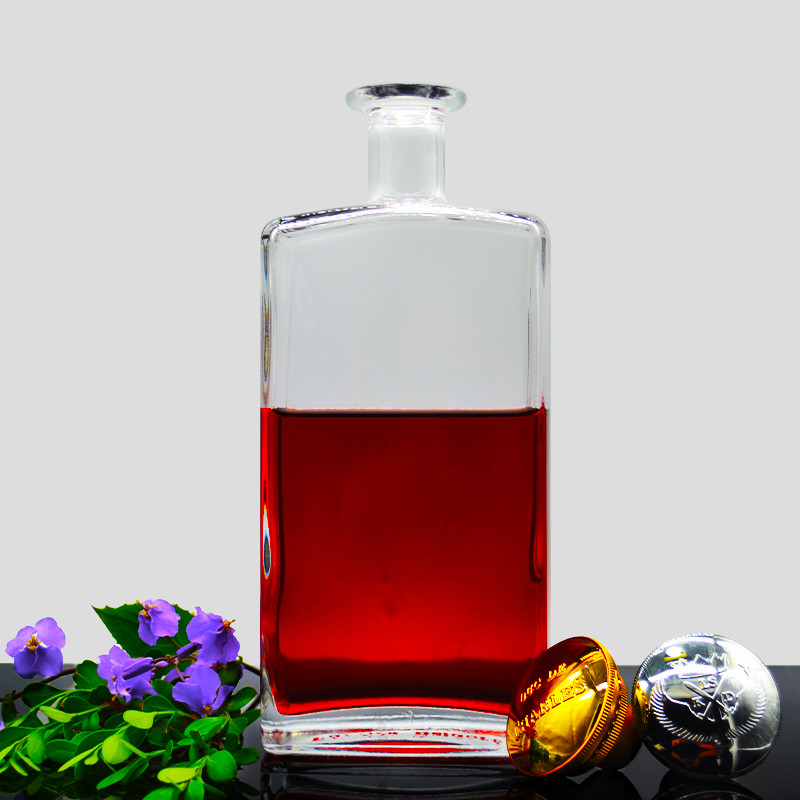 Super Flint Material de vidrio 500ml 750ml 1000ml Botella de vidrio de vodka botella de ginebra en para su