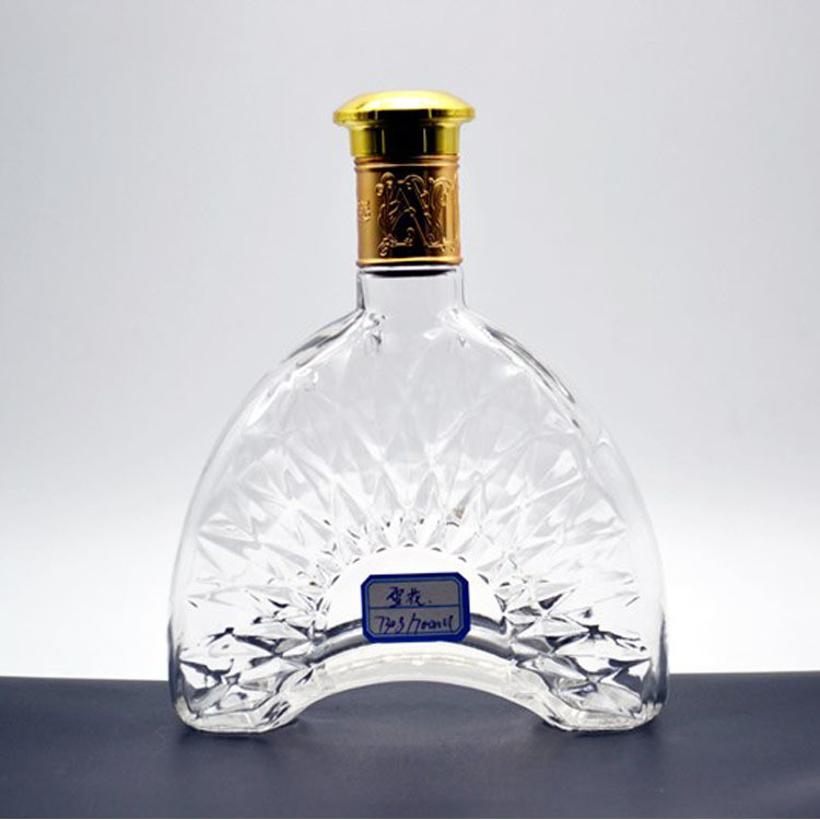 700 ml de whiskey blanco decantador de vodka mineral 750 ml de alcohol de vidrio botella de licor sello de corcho