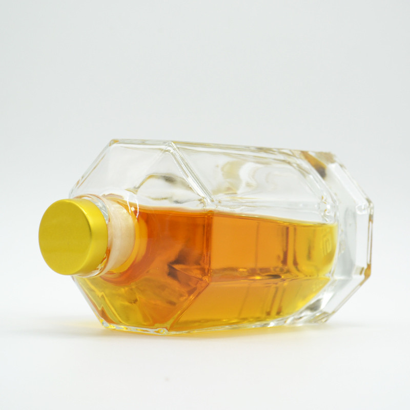 Tipo de sellado de corcho Vidrio transparente Vino licor whisky vodka tequila Botella 200ml 375ml 500ml 750ml 1000ml