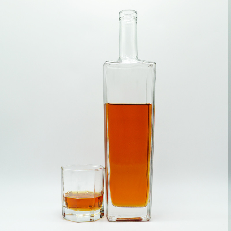 Super Flint Glass 250ml 300ml 350ml 750ml 1l Botellas de licor de vidrio transparente con tequila