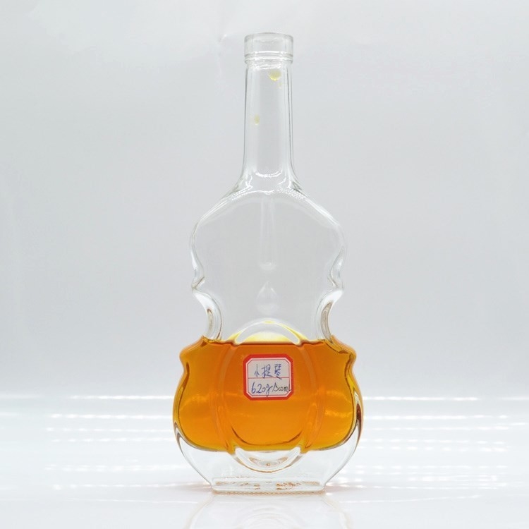 Botella de licor de vidrio de 500 ml de 750 ml perfecta para vodka y ron.