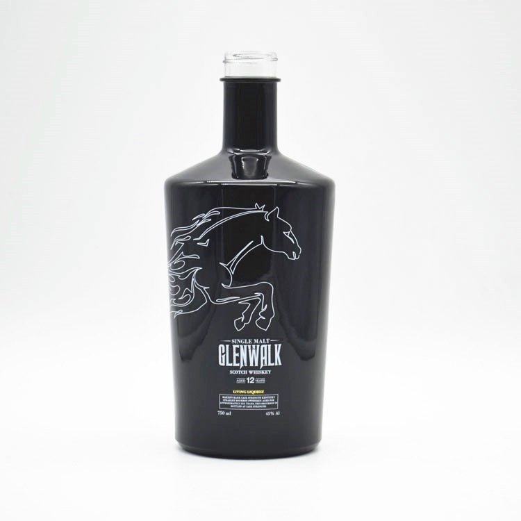 Tipo de sellado tapa de tornillo/botella de vidrio de corcho para extra blanco Decal Logotipo de la botella de vino negro
