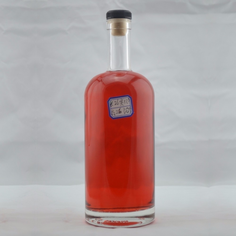 Botella de vidrio de licor de 500 ml 700 ml 750 ml 1000 ml para bebidas alcohólicas