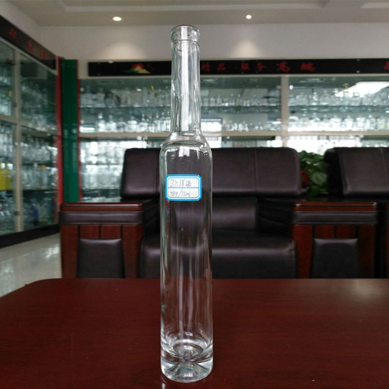 Botellas de vidrio de vino rojo de plástico hechas de vidrio súper de sílex para beneficio
